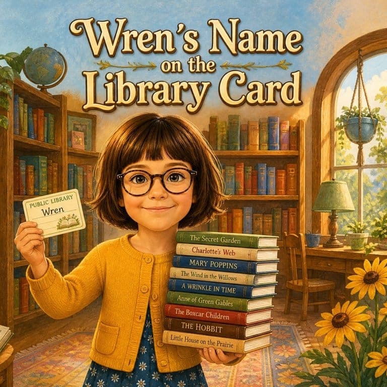 Cover of “Wren's Name on the Library Card”