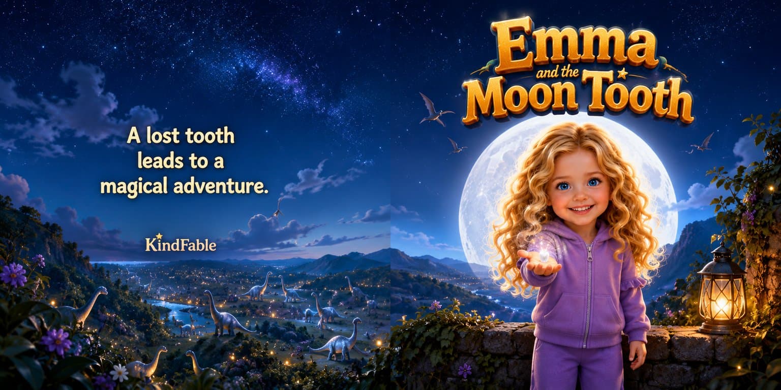 The front cover of Emma and the Moon Tooth — a real KindFable book